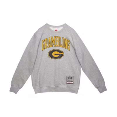 Mitchell Ness Mitchell & Ness Letter Print Crewneck Long Sleeve T-Shirt Gray GLSTTP22111-FAMGYHT
