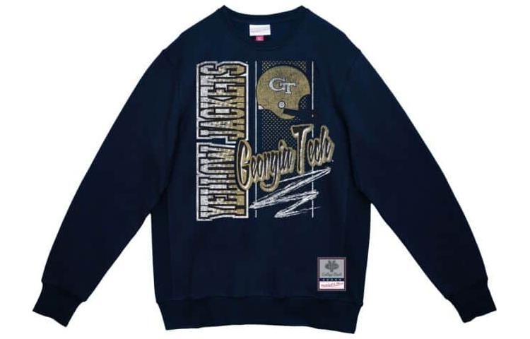 Mitchell Ness Mitchell & Ness Letter Print Drawstring Hoodie - Black FPHD5901-SF4YYPPPBLCK