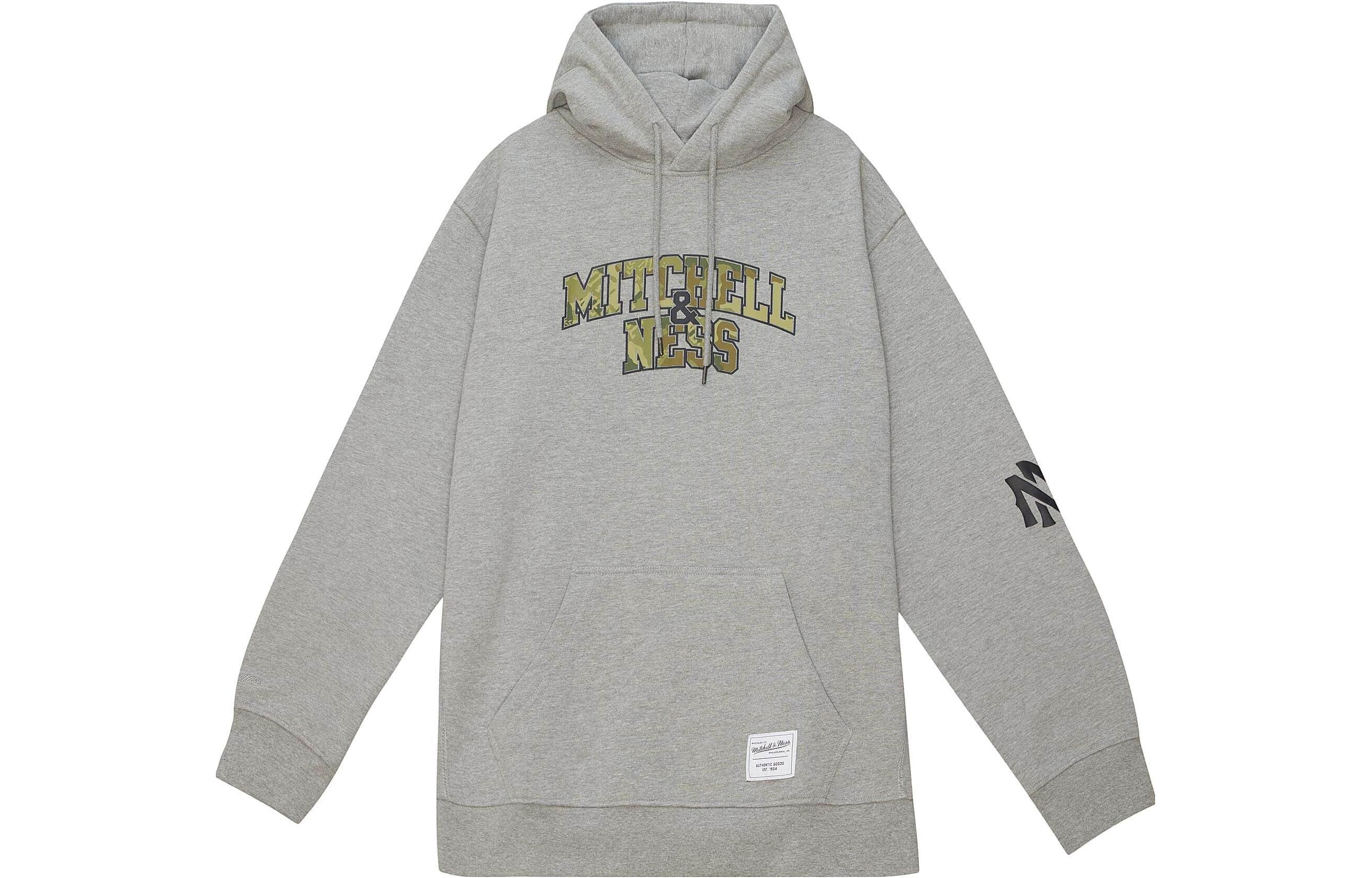 Mitchell Ness Mitchell & Ness Letter Print Hoodie Purple Gray FPHD6293-ADUYYPPPPRGY