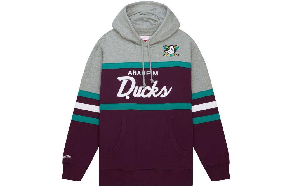 Mitchell Ness Mitchell & Ness Letter Print Hoodie Sweatshirt Light Grey Fashion GPOTTP22112-NCUGYHT