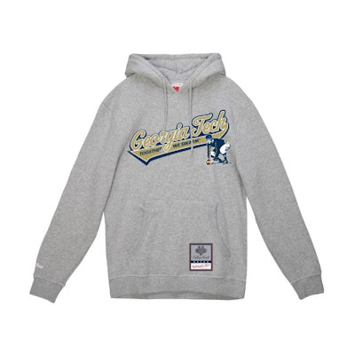 Mitchell Ness Mitchell & Ness Letter Print Hoodie Light Gray FPHD4365-MNNYYPPPGYHT