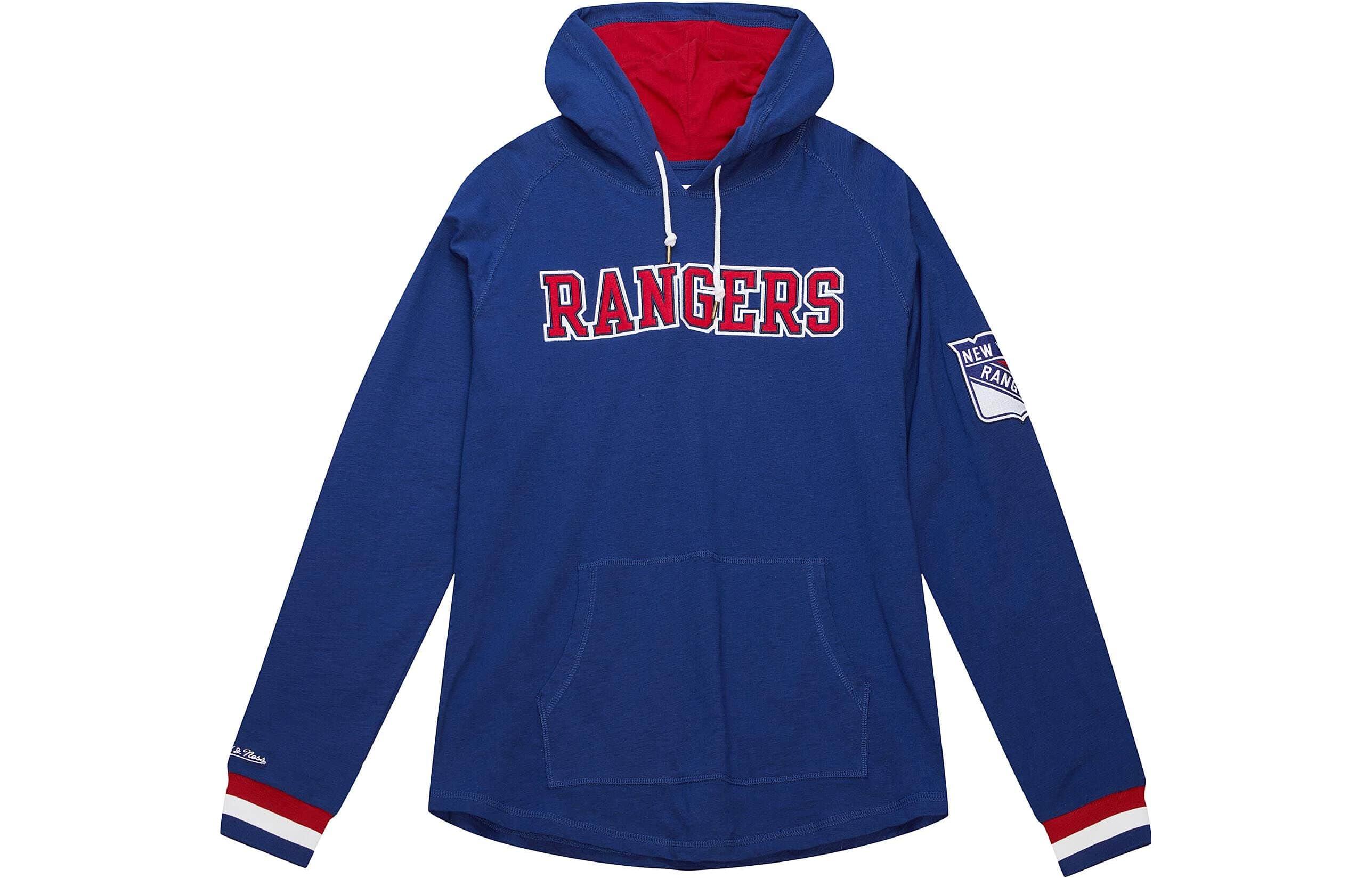 Mitchell Ness Mitchell & Ness Letter Print Pullover Hoodie Blue THOD4999-NYAYYPPPNAVY