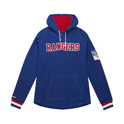 Mitchell Ness Mitchell & Ness Letter Print Pullover Hoodie Blue THOD4999-NYAYYPPPNAVY