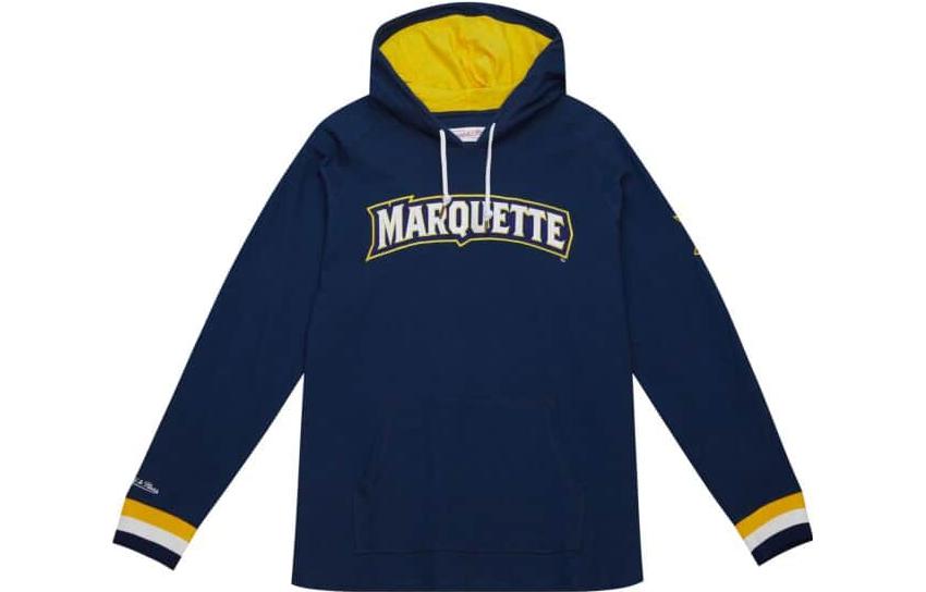 Mitchell Ness Mitchell & Ness Letter Stripe Print Hoodie Blue THOD4999-MAUYYPPPNAVY