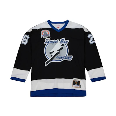 Mitchell Ness Mitchell & Ness Line Martin St Louis Tampa Bay Lightning 2003 Jersey Pullover - Blue RJY76246-TBL03MLOBLCK