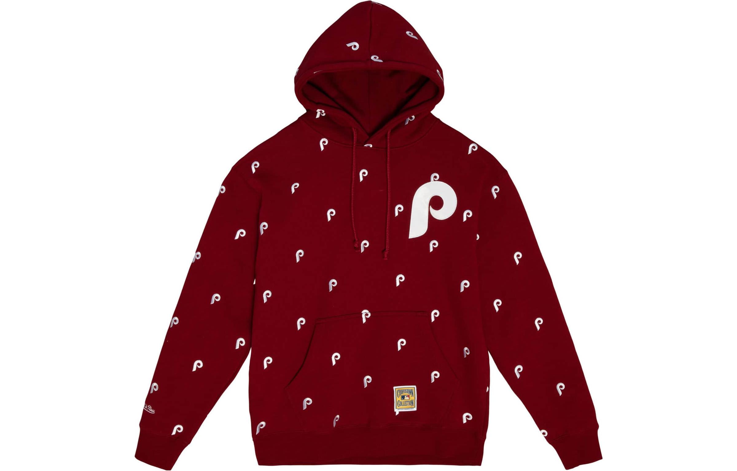 Mitchell Ness Mitchell & Ness Logo Badge Print Hoodie Dark Blue FPHD4987-NYYYYPPPNAVY