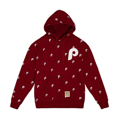 Mitchell Ness Mitchell & Ness Logo Badge Print Hoodie Dark Blue FPHD4987-NYYYYPPPNAVY