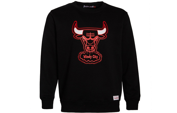 Mitchell Ness Mitchell & Ness Logo Graphic Long-Sleeve Sweatshirt Deep Purple FPHD4987-PSUYYPPPPURP
