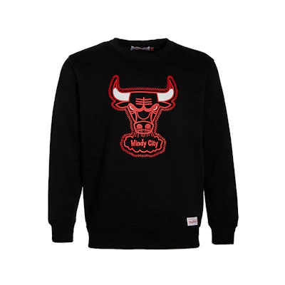Mitchell Ness Mitchell & Ness Logo Graphic Long-Sleeve Sweatshirt Deep Purple FPHD4987-PSUYYPPPPURP