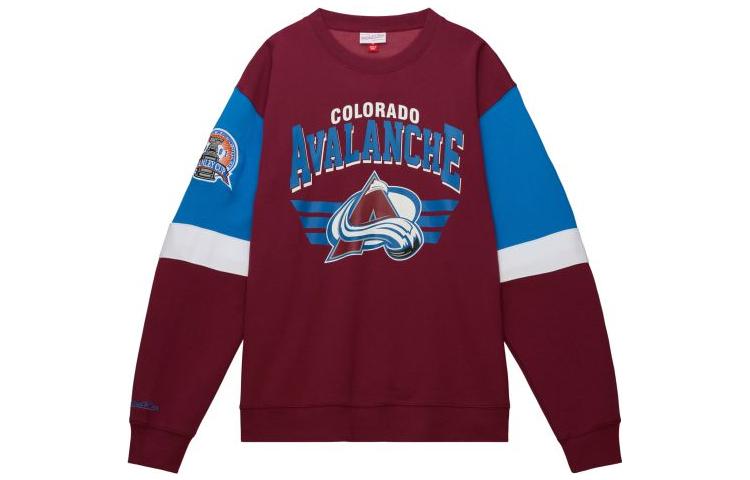 Mitchell Ness Mitchell & Ness Logo Patch Hoodie Cream Long Sleeve Hoodie FPHD5194-HROYYPPPOFWH