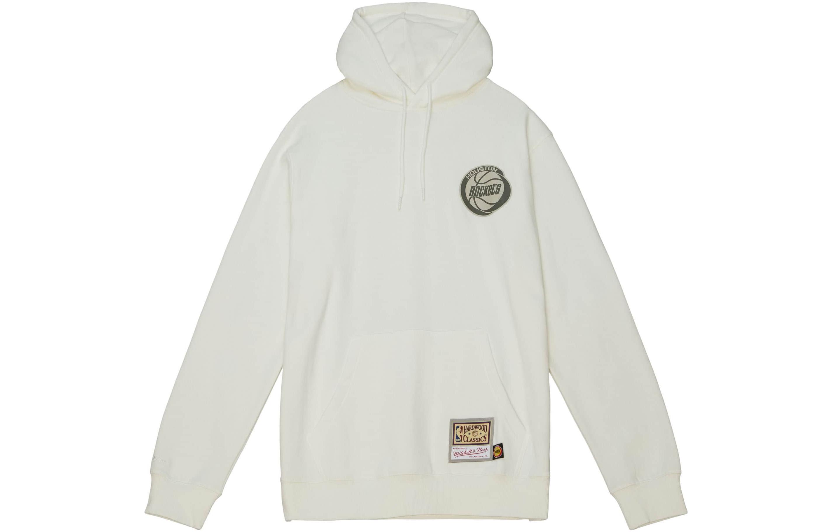Mitchell Ness Mitchell & Ness Logo Print Brown Hoodie Unisex Casual Sportswear MNRJAWTOHC006-BRN