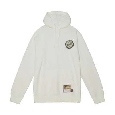 Mitchell Ness Mitchell & Ness Logo Print Brown Hoodie Unisex Casual Sportswear MNRJAWTOHC006-BRN