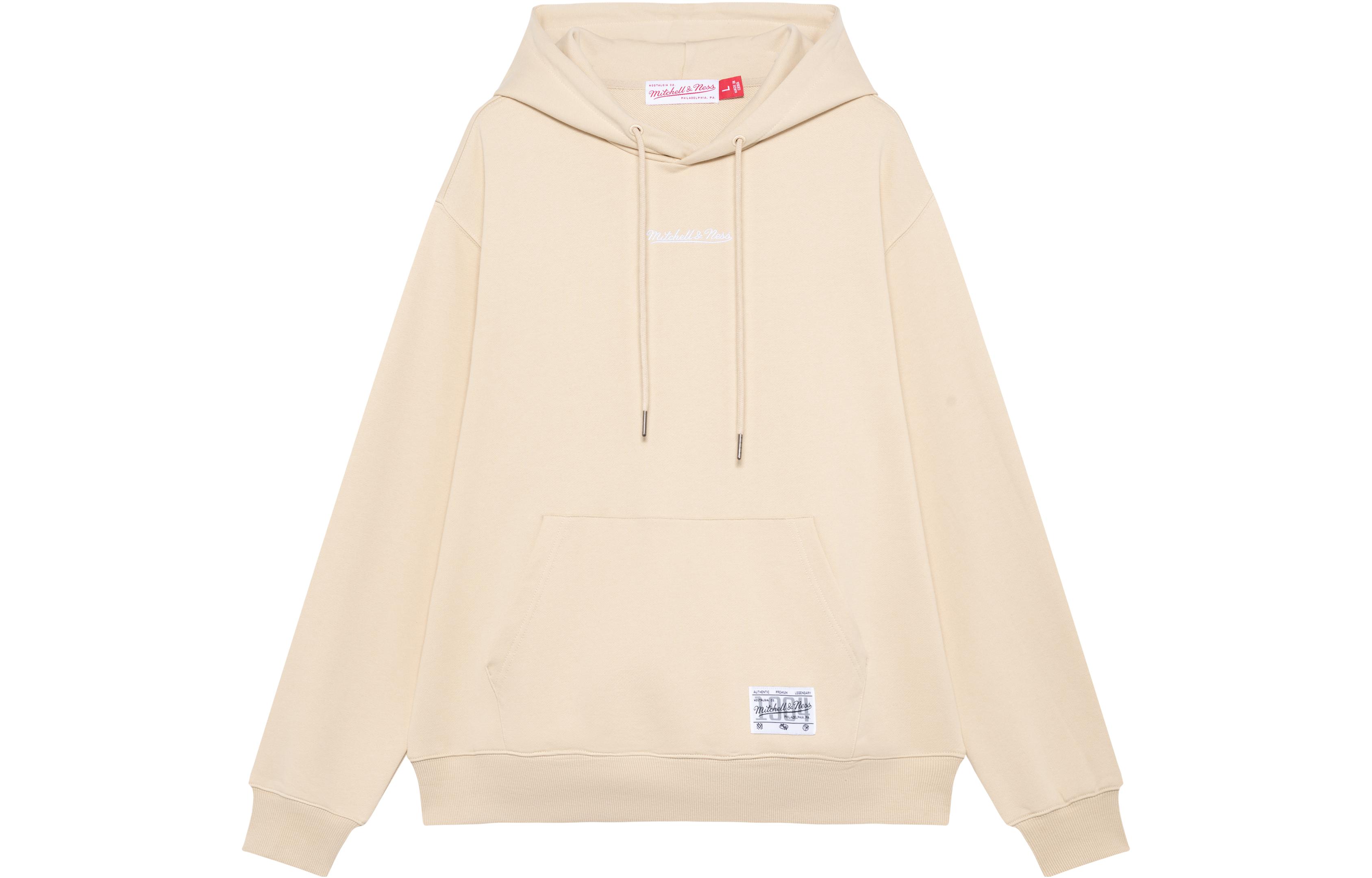 Mitchell Ness Mitchell & Ness Logo Print Casual Hoodie Unisex Black MNRJAWTOHC006-BK