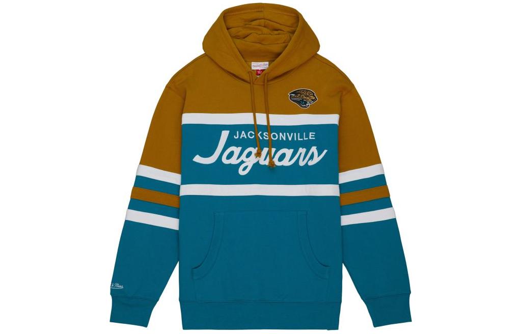 Mitchell Ness Mitchell & Ness Logo Print Crewneck Loose Fit Sweatshirt Blue - FCPO5512-GSWYYPPPGOLD