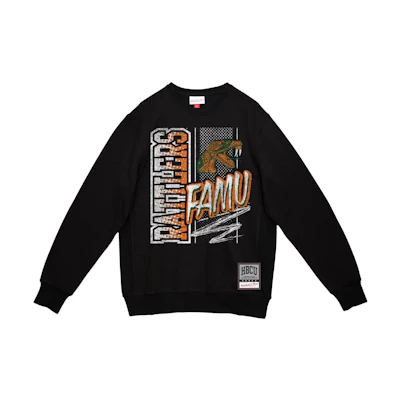 Mitchell Ness Mitchell & Ness Logo Print Pullover Hoodie Black FPHD4771-CBUBLCK