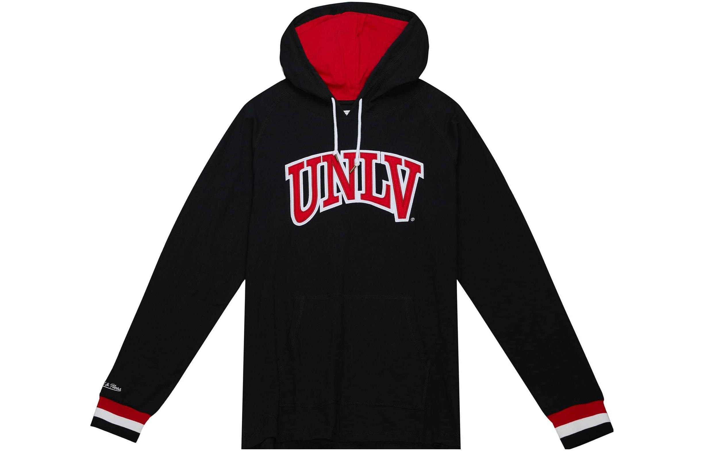 Mitchell Ness Mitchell & Ness Logo Print Pullover Hoodie Black THOD4999-LVEYYPPPBLCK