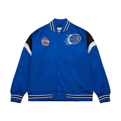 Mitchell Ness Mitchell & Ness Loose Baseball Jacket Blue with Letter Print Button Design OJBF3397-CBUYYPPPLTBL