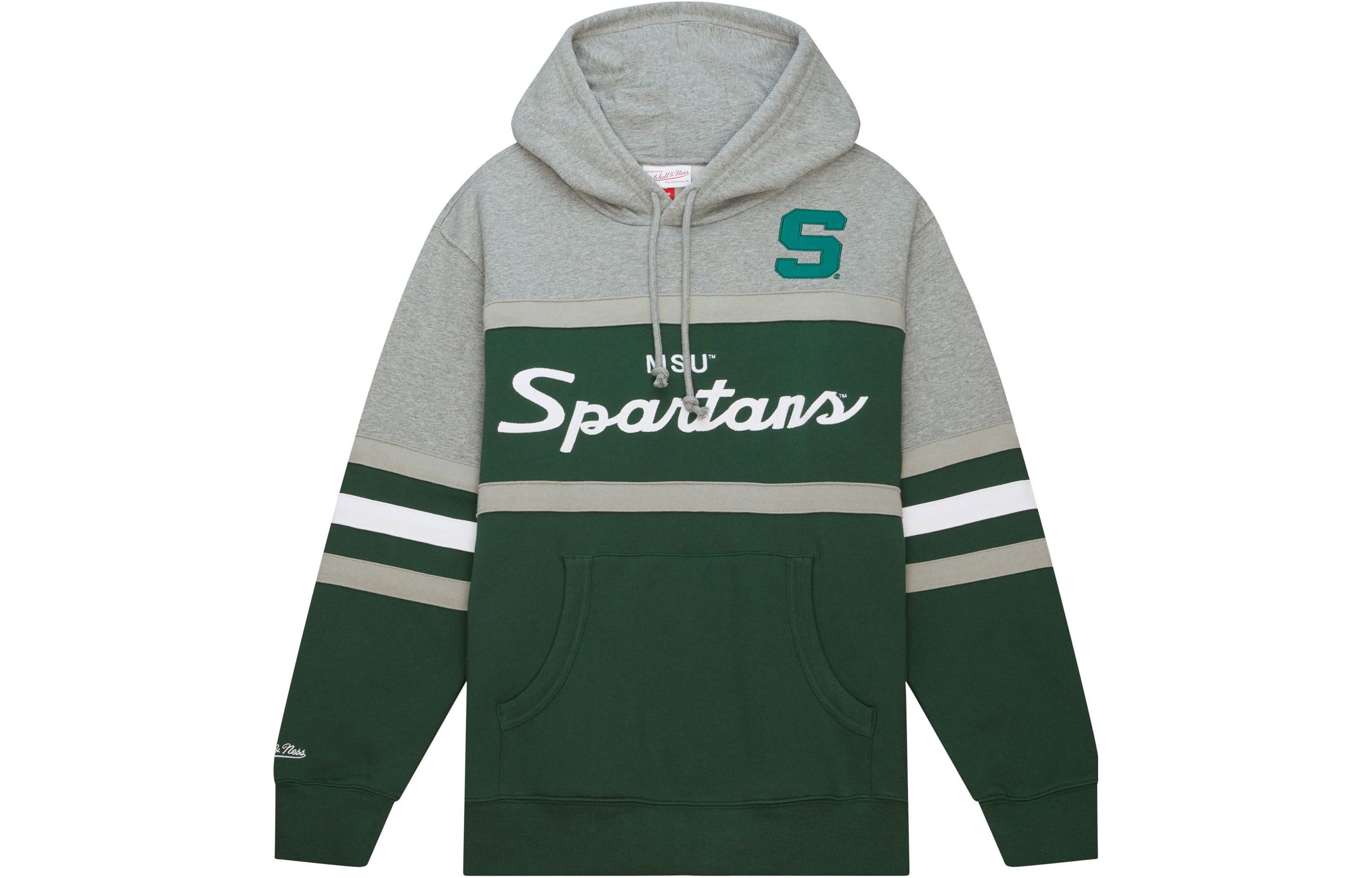 Mitchell Ness Mitchell & Ness Loose Fit Letter Print Crewneck Sweatshirt Brown () BMFCDP22175-PPHCREA