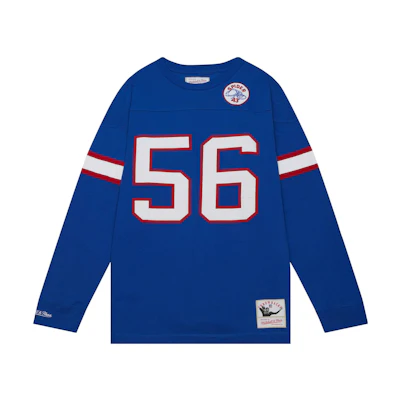 Mitchell Ness Mitchell & Ness Loose Fit Numeric Print Long Sleeve Sweatshirt Blue TNNC3402-NYG86LTAROYA