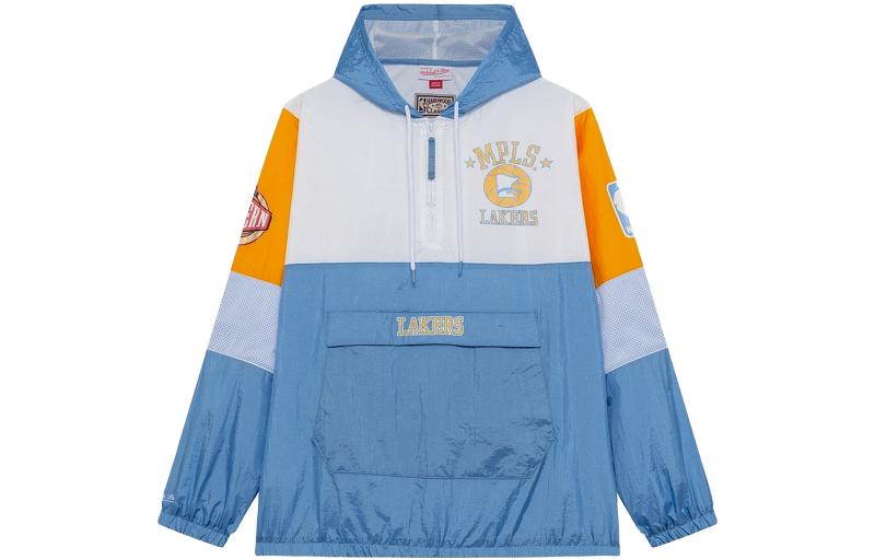 Mitchell Ness Mitchell & Ness Los Angeles Lakers Retro Colorblock Pullover Sweatshirt Yellow FCNKDA18014-LALBLCK
