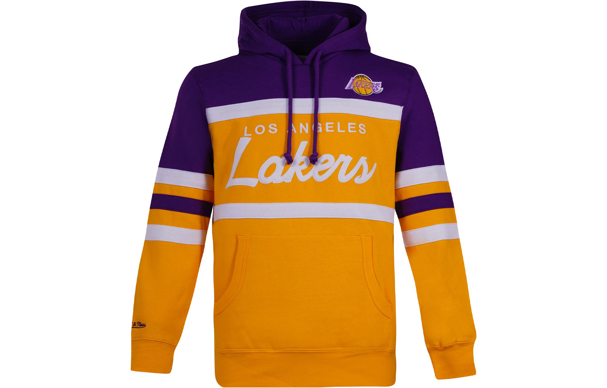 Mitchell Ness Mitchell & Ness Los Angeles Lakers Letter Print Pullover Sweatshirt Grey Mens FCPO1243-LALGYHT