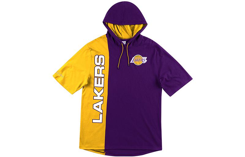 Mitchell Ness Mitchell & Ness Los Angeles Lakers Logo Print Hoodie Jacket Unisex Light Blue OJPO5379-MLAYYPPPLTBL