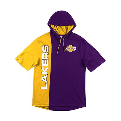 Mitchell Ness Mitchell & Ness Los Angeles Lakers Logo Print Hoodie Jacket Unisex Light Blue OJPO5379-MLAYYPPPLTBL
