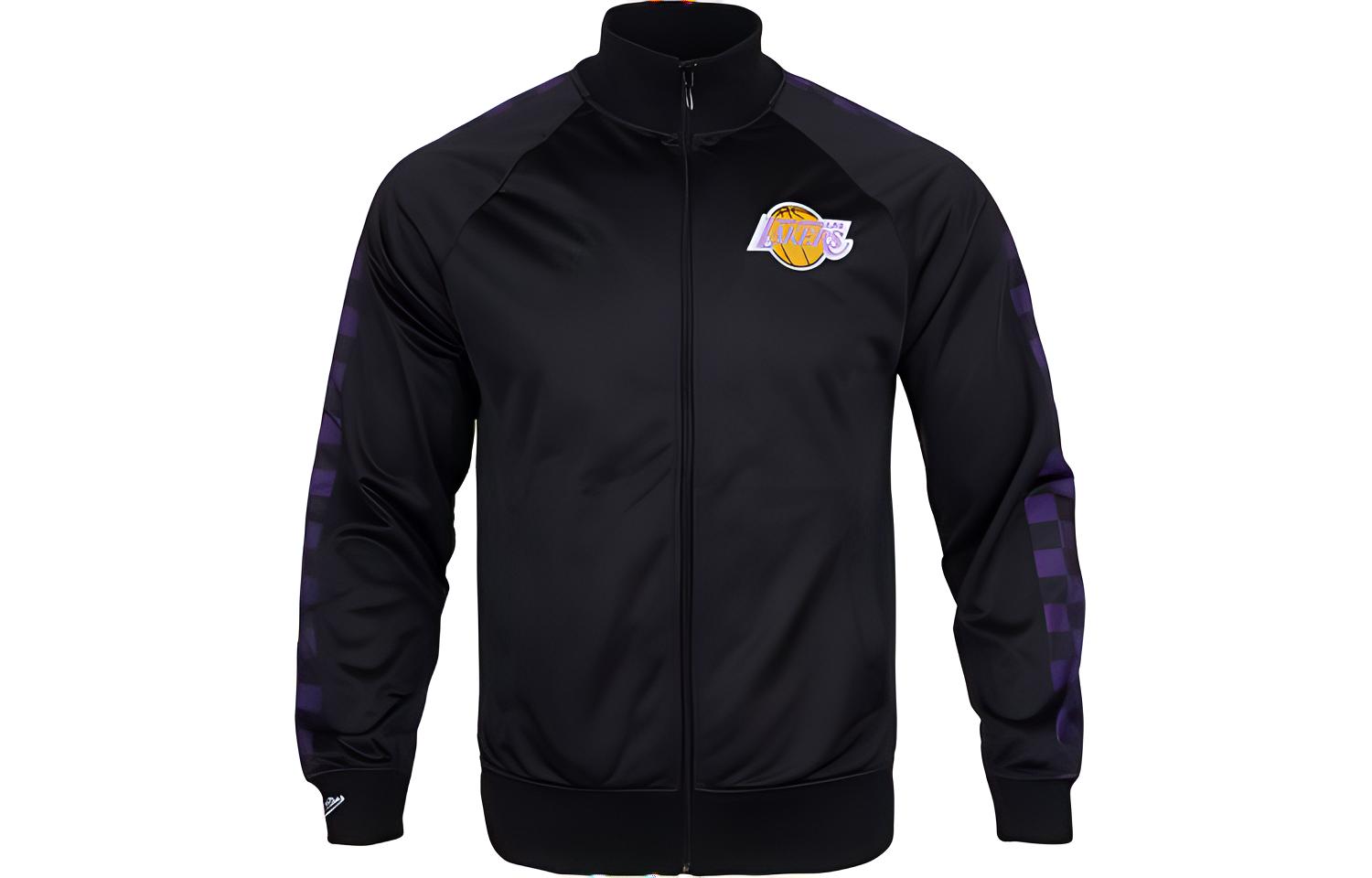 Mitchell Ness Mitchell & Ness Los Angeles Lakers Retro Basketball Jacket Black - TRJKDA18017-LALBLCK1