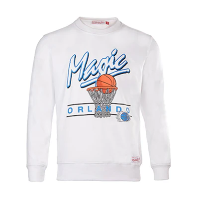 Mitchell Ness Mitchell & Ness Magic Team Logo Embroidered Colorblock Hoodie Unisex Grey FPHD1040-OMAYYPPPGHBK