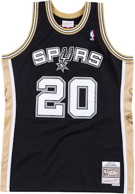 Mitchell Ness Mitchell & Ness Manu Ginobili San Antonio Spurs Fan Jersey Black/Gold Mens. SMJYCP18194-SASBLCK02MGN Order Mitchell Ness Mitchell & Ness Manu Ginobili San Antonio Spurs Fan Jersey Black/Gold Mens. SMJYCP18194-SASBLCK02MGN