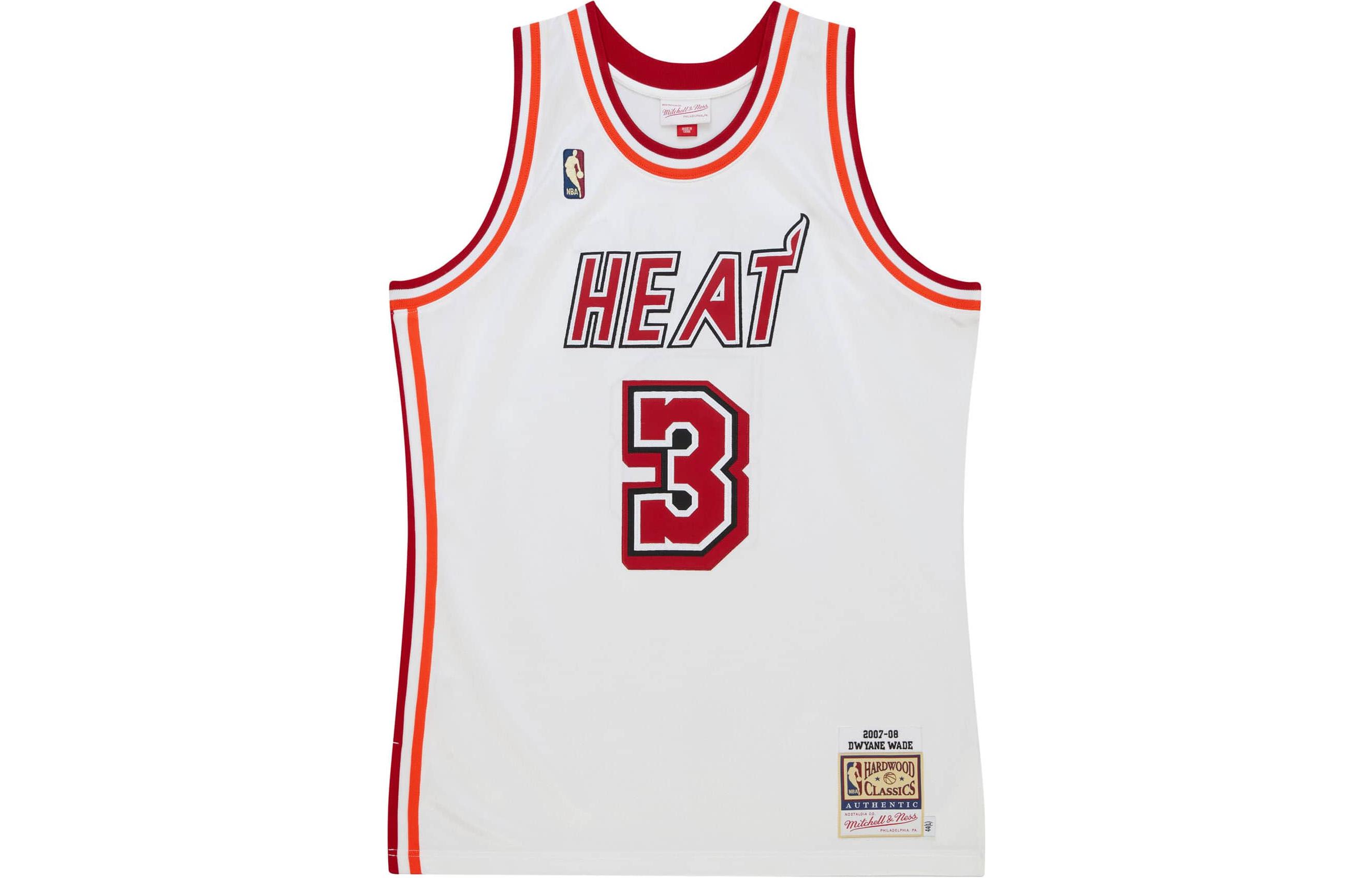 Mitchell Ness Mitchell & Ness Miami Heat Dwyane Wade #3 07-08 Colorblock Jersey - White Mens. AJY45659-MHE07DWAWHIT