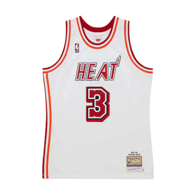 Mitchell Ness Mitchell & Ness Miami Heat Dwyane Wade #3 07-08 Colorblock Jersey - White Mens. AJY45659-MHE07DWAWHIT