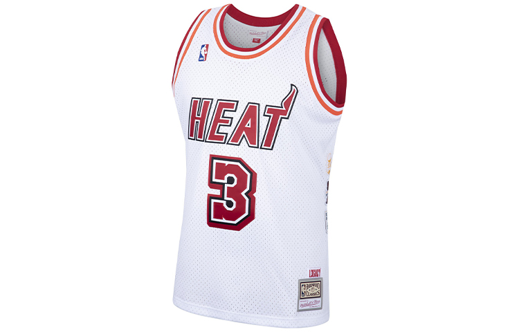 Mitchell Ness Mitchell & Ness Miami Heat Dwyane Wade #3 White Retro Basketball Jersey Men. SMJYCP19257-MHEWHIT06DWA