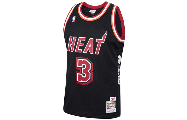Mitchell Ness Mitchell & Ness Miami Heat Dwyane Wade #3 Retirement Jersey Black . SMJYCP19259-MHEBLCK06DWA 圖 2