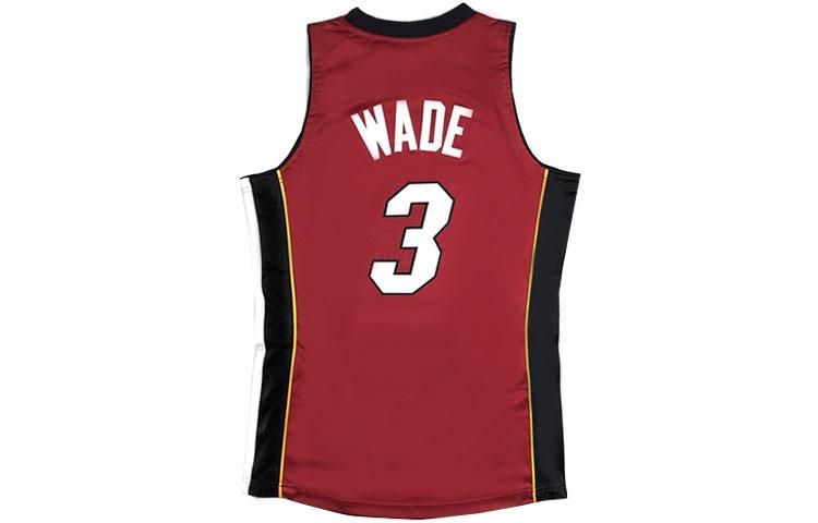 Mitchell Ness Mitchell & Ness Miami Heat Dwyane Wade #3 Jersey 05-06 Season Red Unisex Retro. AJY43254-MHE05DWASCAR 圖 3