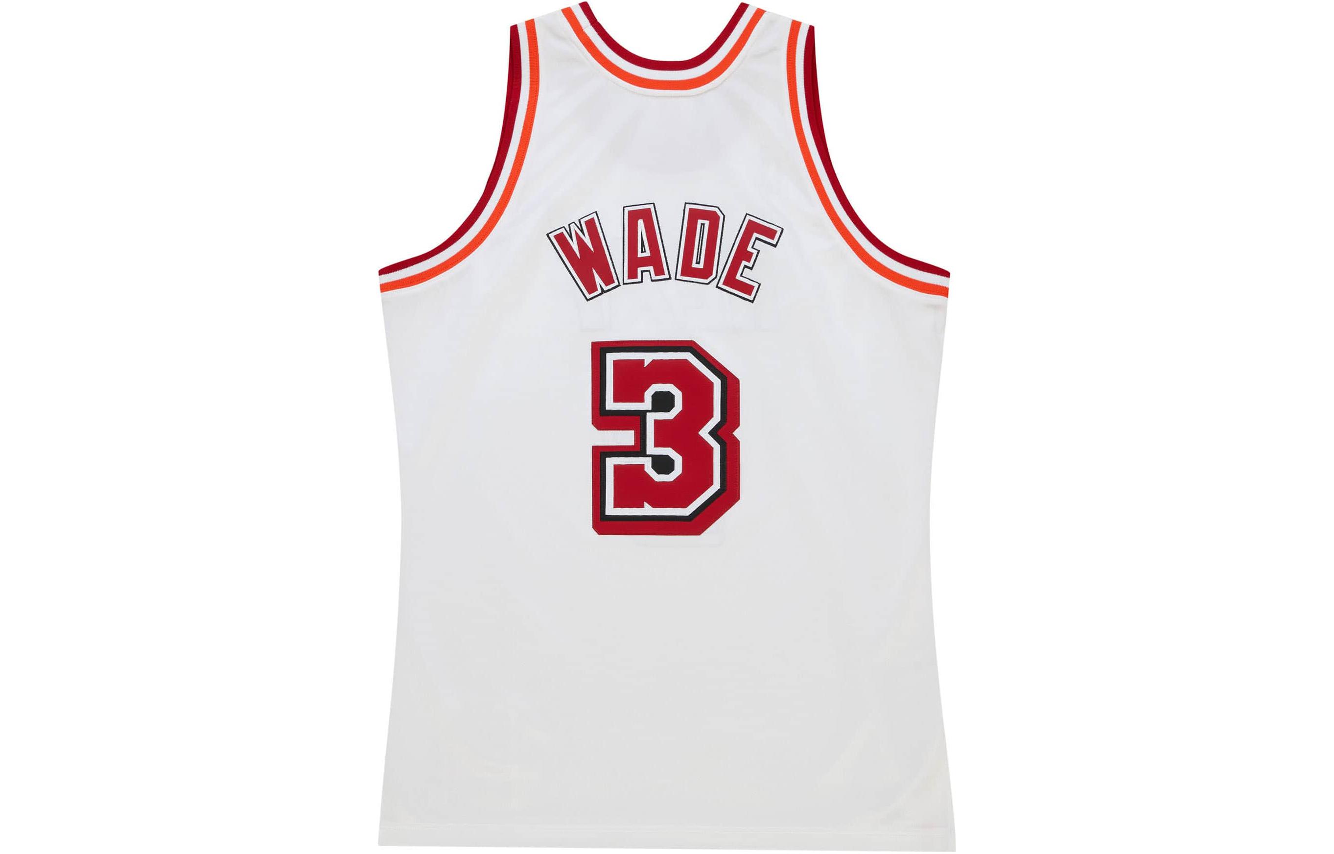Mitchell Ness Mitchell & Ness Miami Heat Dwyane Wade #3 07-08 Colorblock Jersey - White Mens. AJY45659-MHE07DWAWHIT 圖 3