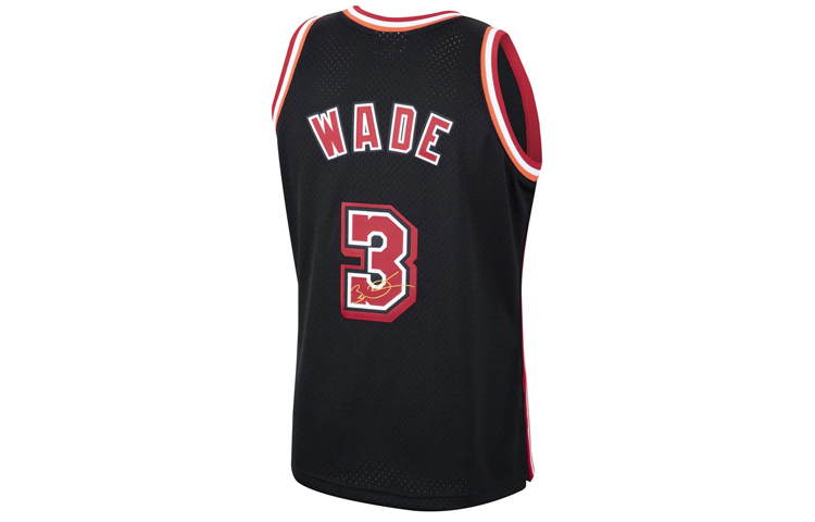 Mitchell Ness Mitchell & Ness Miami Heat Dwyane Wade #3 Retirement Jersey Black . SMJYCP19259-MHEBLCK06DWA 圖 3
