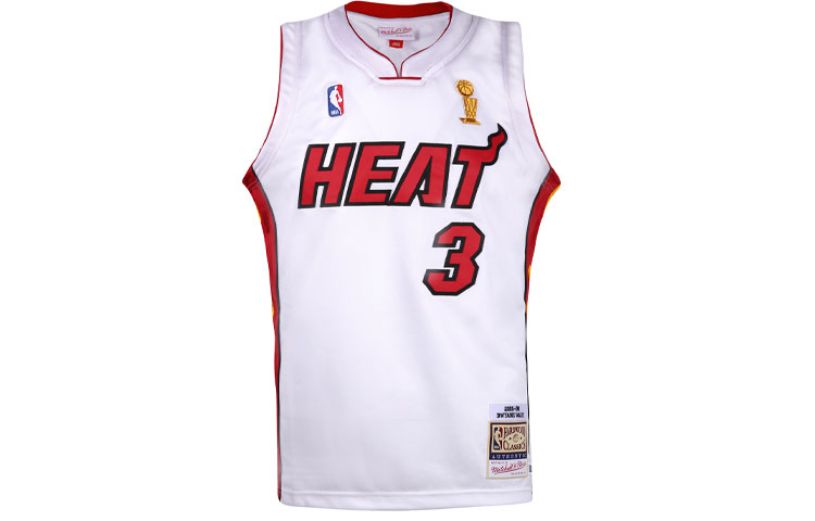 Mitchell Ness Mitchell & Ness Miami Heat NBA 05-06 Wade #3 Retro Basketball Jersey White Unisex AJY44169-MHE05DWAWHIT
