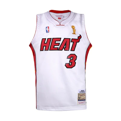 Mitchell Ness Mitchell & Ness Miami Heat NBA 05-06 Wade #3 Retro Basketball Jersey White Unisex AJY44169-MHE05DWAWHIT