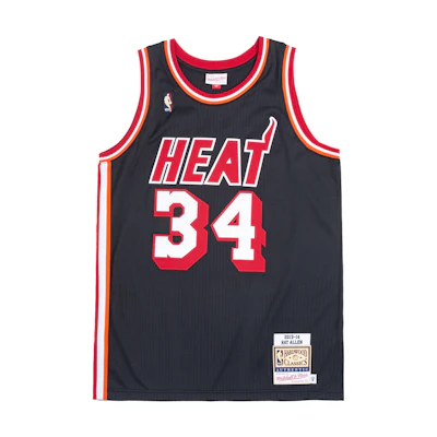 Mitchell Ness Mitchell & Ness Miami Heat Ray Allen #34 2013 Player Jersey Tank Unisex. AJY46495-MHE13RALBLCK
