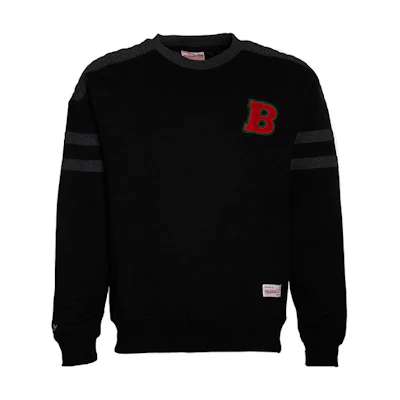 Mitchell Ness Mitchell & Ness Milwaukee Bucks Fleece Hoodie Black Winter Basketball Pullover Men MN16H18-MIL