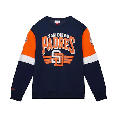 Mitchell Ness Mitchell & Ness Navy Blue Animal Print Striped Letter Hooded T-Shirt FPHD5514-UMIYYPPPNAVY
