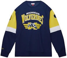 Mitchell Ness Mitchell & Ness Navy Blue Crewneck Pullover Sweatshirt for Men FCPO5512-UMIYYPPPNAVY Mitchell Ness Mitchell & Ness Navy Blue Crewneck Pullover Sweatshirt for Men FCPO5512-UMIYYPPPNAVY