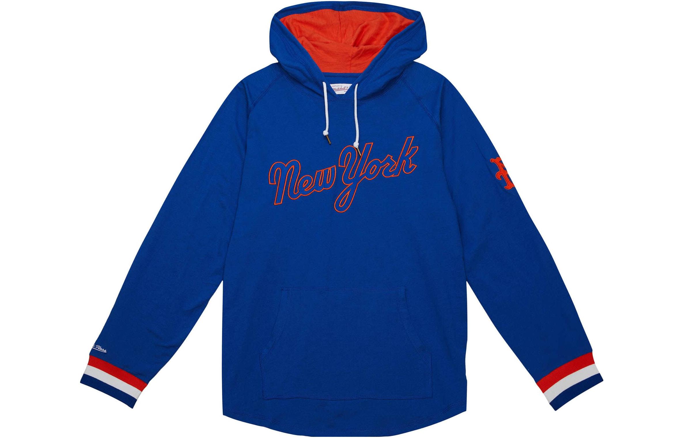 Mitchell Ness Mitchell & Ness Navy Blue Letter Embroidered Hoodie Long Sleeve THOD4999-NYMYYPPPROYA