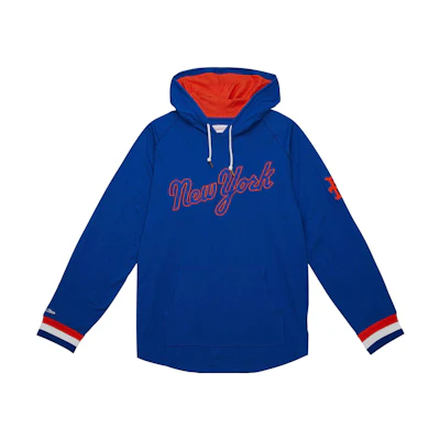 Mitchell Ness Mitchell & Ness Navy Blue Letter Embroidered Hoodie Long Sleeve THOD4999-NYMYYPPPROYA
