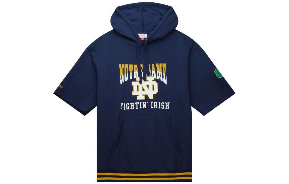 Mitchell Ness Mitchell & Ness Navy Unisex Pullover Crewneck Sweatshirt with Letter Print MNRQAWTOHD014-NAY