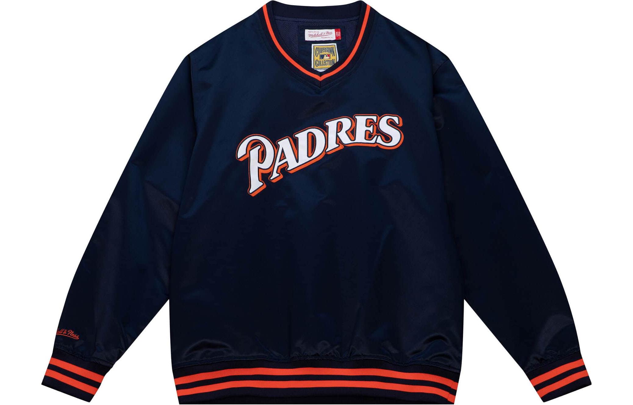 Mitchell Ness Mitchell & Ness Navy Varsity Stripe Zip-Up Jacket for Men ABJK4402-MTW87PPPNAVY