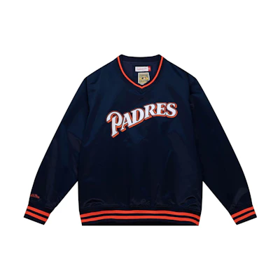 Mitchell Ness Mitchell & Ness Navy Varsity Stripe Zip-Up Jacket for Men ABJK4402-MTW87PPPNAVY