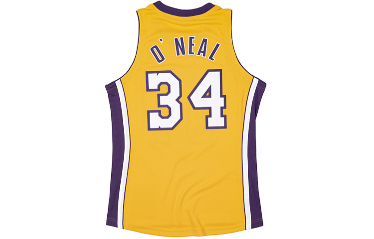 Lookbook Mitchell & Ness NBA 湖人隊 00-01 #34 Shaquille O''Neal 復古球衣 黃色 男女通用 AJY4SB19104-LALLGPR00SON
