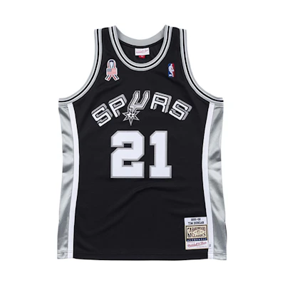 Mitchell Ness Mitchell & Ness NBA 01-02 Spurs Tim Duncan #21 Jersey Black Retro Unisex Tank Top AJY4GS18456-SASBLCK01TDU